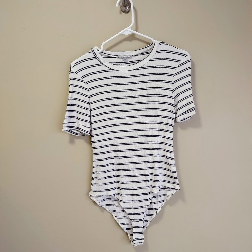 Black & White Striped Bodysuit